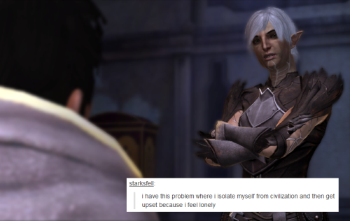 bubonickitten:Dragon Age II + text posts — Fenris, part 2[points] love this broody glowy spiky