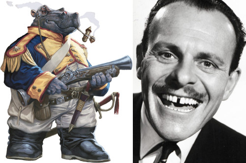 Sir Thomas, My New D&D Character! (Giff Art By Ralph Horsley)