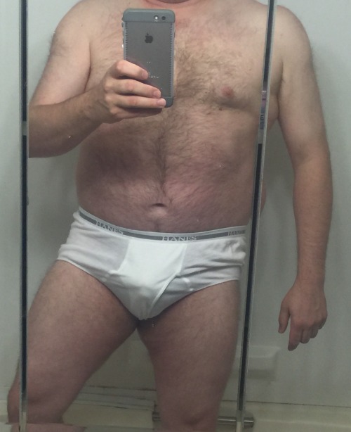 jockednstrapped4fun:Monday’s Hanes Messing around a little this morning in my Tighty Whities