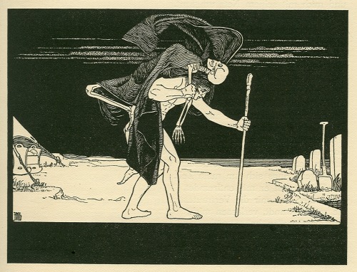 tialovestweeter:Dybbuk, by Ephraim Moshe Lilien. (1874–1925)