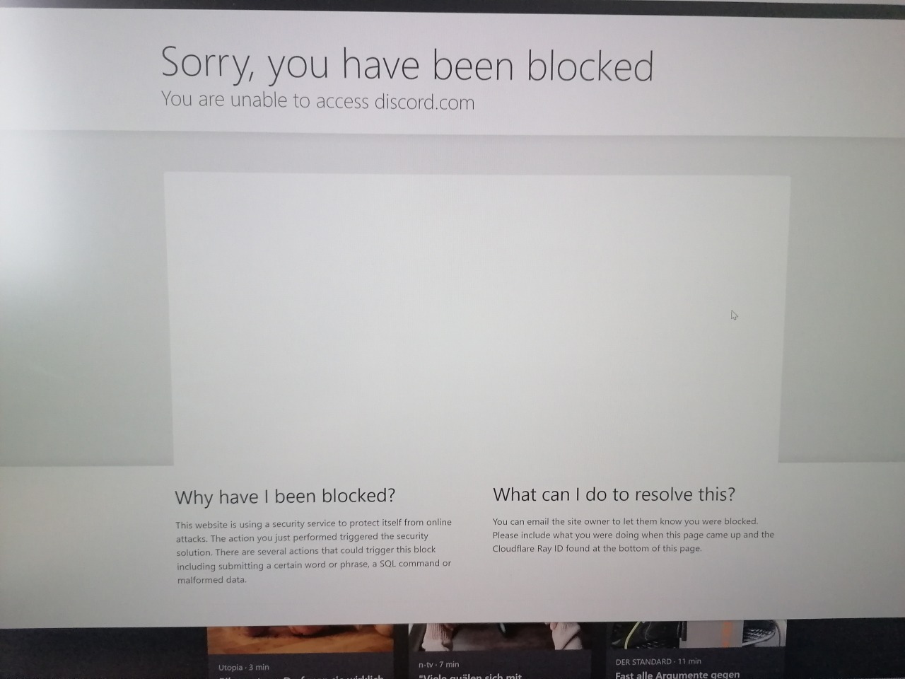 How to Solve 'Sorry, you have been blocked' on Discord