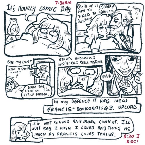 Its hourly comic day!Naturally as someone with a love for autobio content I had to join in! (The tag