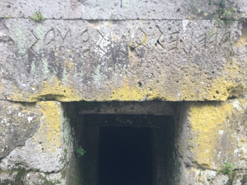 clodiuspulcher:Pictures from the Etruscan necropolis in Orvieto- being able to see the names of the 