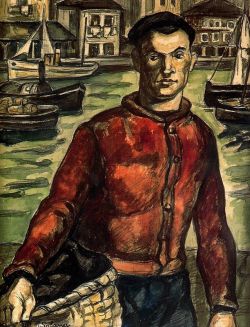 blastedheath:  José Gutiérrez Solana (Spanish, 1886-1945), Marinero con cesto [Sailor with basket], 1930. Charcoal, pastel and pencil on paper, 29 x 22 cm. 