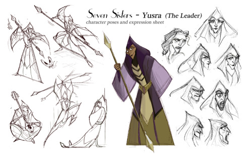 rufftoon:  giancarlovolpe:  isaia:  A preview of some of my character design work on my 2014 portfolio project for “Seven Sisters” (Seven Samurai adaptation in a fictional steampunk Middle East/Central Asian world with hijabis!)It’s still evolving