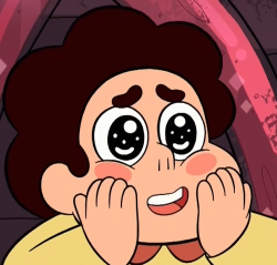 Steven’s eyes here look like little simplified drawings of Pearlexcept the noses are wrong