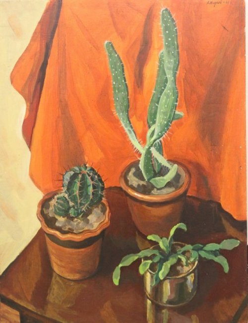 cactus-in-art:Alexander Zhidkov (Soviet/Russian, born 1935)Cacti, 1966