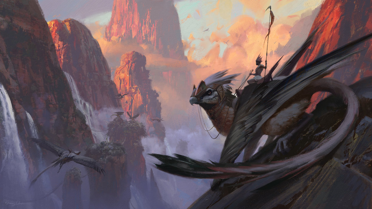 fantasyartwatch:  Griffin Lair by Sung Choi