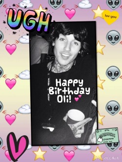 hospitalfor-soulss:  Happy Birthday Oli! 💕. Kinda breaking my blog theme to post this but it’s important because this man is the reason I’m still here. I’m so thankful to Oli and the rest of BMTH for the music they have written and made. The