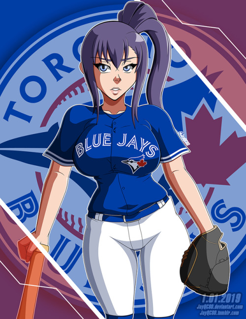 Haruko Amaya (Maken-Ki) with Toronto Blue Jays gear.Thanks for stopping by, if you like what you see