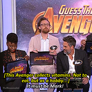 Tom (and friends) Play Games: Guess The AvengerBonus:  Competitive Thomas strikes again…
