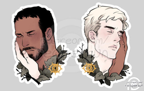 ~Support me on Patreon - patreon.com/reapersun~Some more stickers I drew for rewards, of Jonah and E