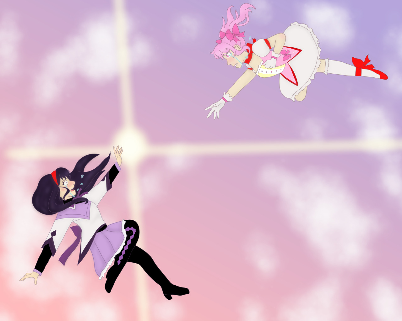 Slow down the gravity  So that even fate can’t stop us so i have once again made madoka magica fanart. I am not sorry