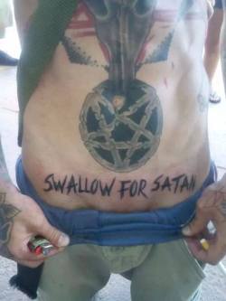 ngrboy4whttops:  i’d swallow, just for the HELL of swallowing…LOL 