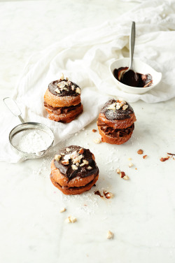 fullcravings:Polish Doughnuts with Chocolate