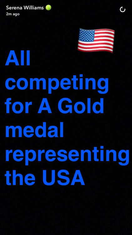 fuckyeahserenawilliams: Taken from Serena’s snapchat