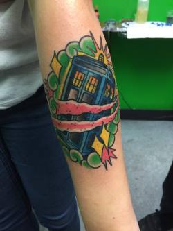 Fuckyeahtattoos:  New Doctor Who Tattoo! Done By Joel Brewer At The Baltimore Tattoo