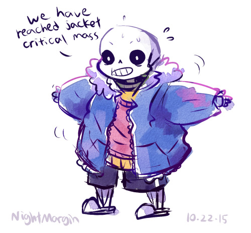 nightmargin:    sans wearing every jacket he owns  