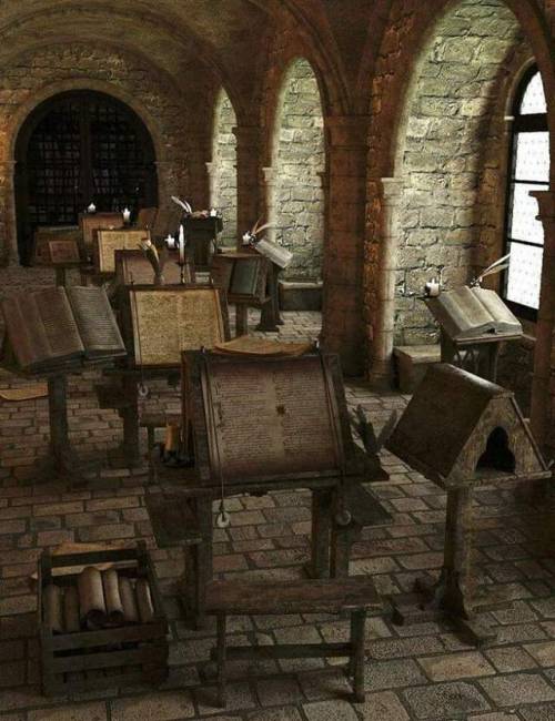 creatingmyownbookworldaroundme: alfredclermontois: Scriptorium … … the workshop where 