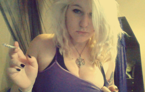 Skipping class, smoking cigarettes, and flashing cleavage. Happy Tuesday. 