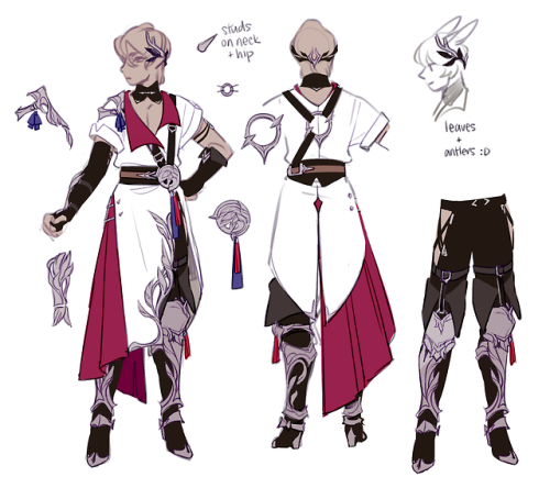 m-s-ka:my entries for the ffxiv gear design contest (aiming / melee) and some drafts for fun!melee d