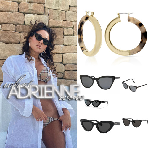 Splurge: Adrienne Bailon's Instagram Fendi Cat Eye Green Mirrored Sunglasses, The Fashion Bomb Blog