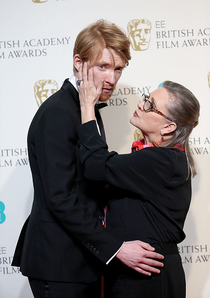 dailydomhnall: Domhnall Gleeson and Carrie Fisher at the #BAFTAs Press Room (Feb 14, 2016) I have be