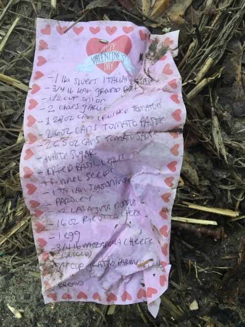 Lost valentines found this week in March.