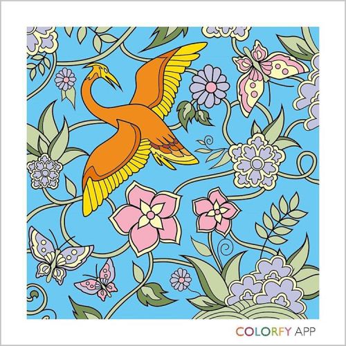 Firebird #colorfy #colorfyapp #flowers #animal