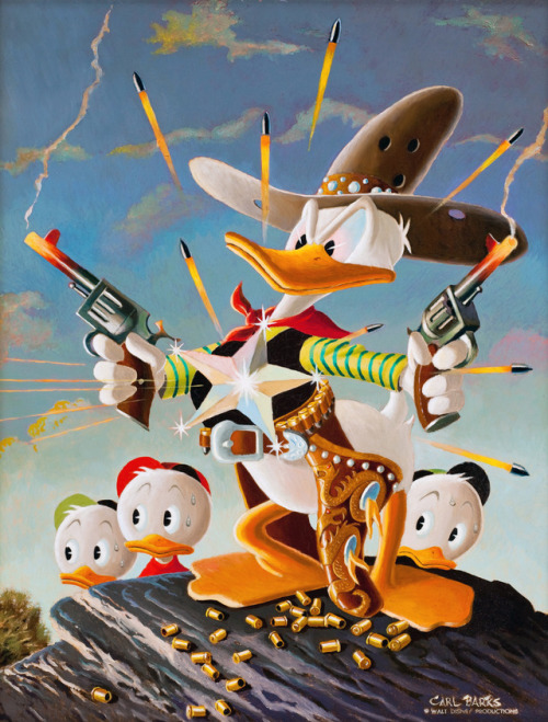 Bullet Valley (1973), by Carl Barks. Based on his 1948 story, Sheriff of Bullet Valley, or more spec