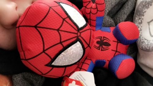 Little Spider-Man lets me cuddle him while I cry, this is why I love my stuffies