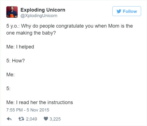 juug-osiris:  amuzed1:  sourcedumal:  boredpanda:    Dad Of 4 Girls Tweets Conversations With His Daughters, Proves Parenting Is Fun    Lmfaoooooo children will roast you. Truly  The 5-year-old is SAVAGE. LOL  “I read her the instructions” 😂😂😂