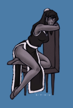 k-y-h-u:   Formal!Korra pin-up cuz I can ʘ‿ʘ