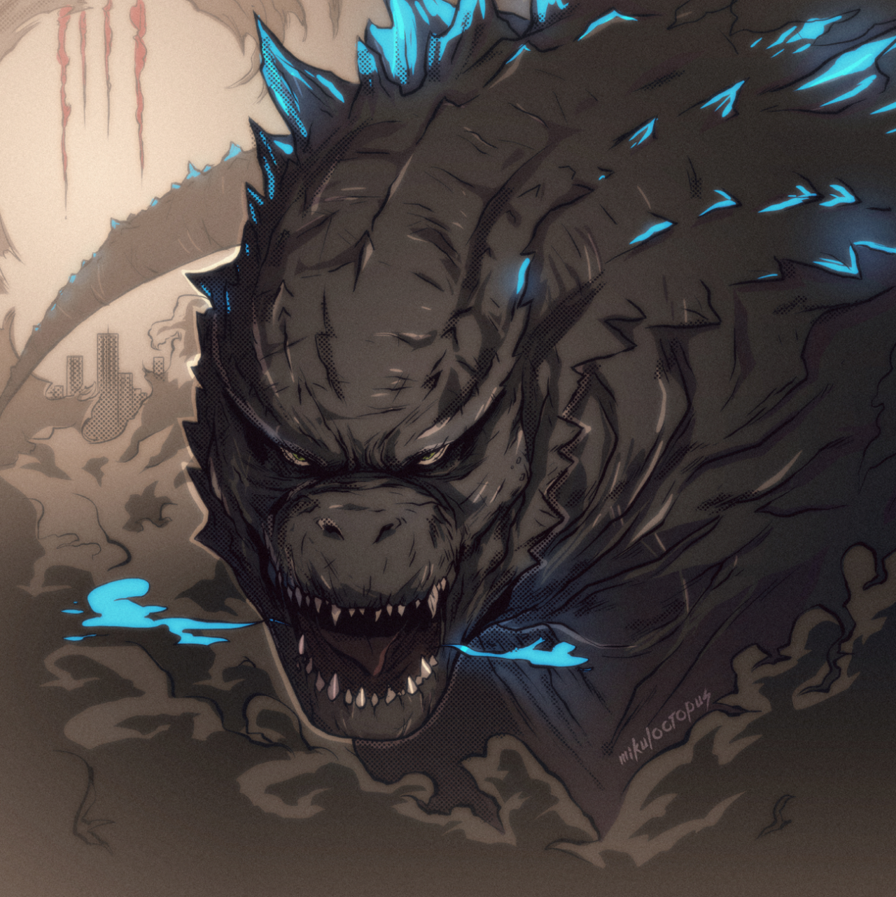 mikuloctopus:  King of the Monsters - Prints available HERE 