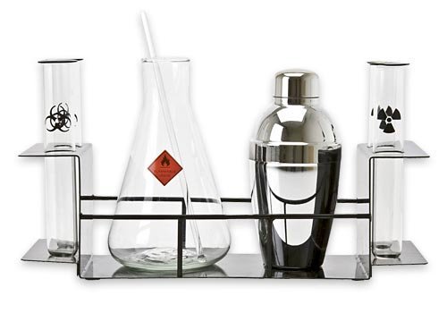 wickedclothes:  Chemistry Cocktail Set Entice your boring, geeky friends to your