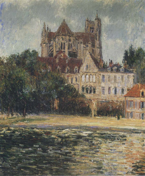 The Auxerre Cathedral, Gustave LoiseauMedium: oil,canvas