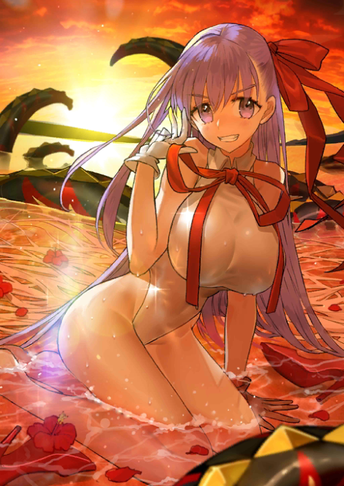 i-scream-for-fate:  Moon Cancer class BB summer version for the Servant Summer Festival in FGO including the Little Devil’s Egg skin.  Illustrator: Wada Arco