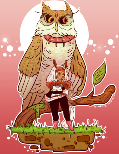 cutemagicalstar:  2001 would be a kinda of owl traveler/nomad who flies on her trusty familiar, coll