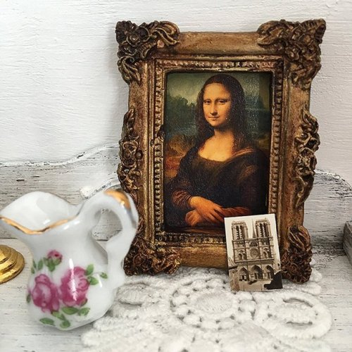 Miniature Mona Lisa //ArtsyMiniatures