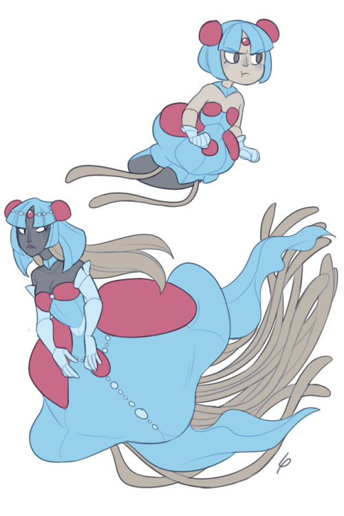 lisosa:   This may my best friend Kikaigaku and I, have started the challange to draw every water type Pokémon like a mermaid! Here my part for the first generation! 