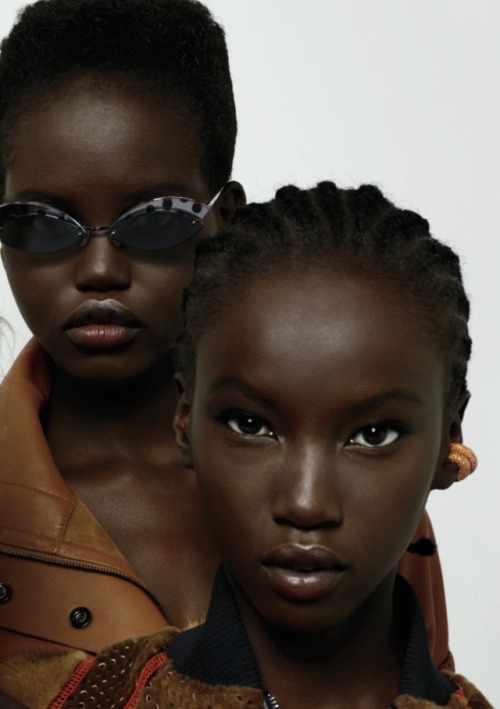 pocmodels:   Adut Akech   &   Anok Yai   by Karl Lagerfeld for Fendi SS 2019