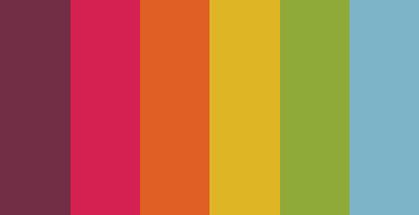 color-palettes:Colourful Cryptozoology - Submitted by SeesawSiya#722e45 #d52151 #e05f25 #deb525 #8fa
