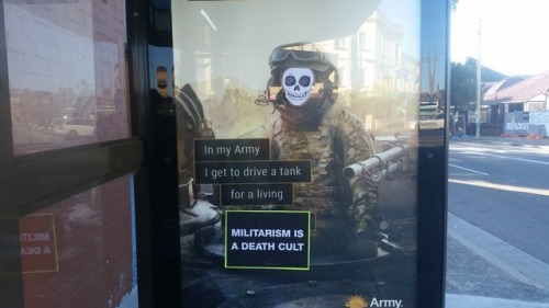 Altered Army Recruitment ad in Petersham, Sydney