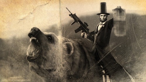 Abe Lincoln Riding a Grizzly Old Photo by Jason Heuser