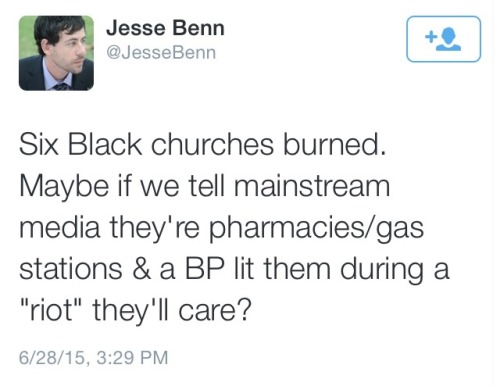 krxs10:  ———- JUST SO YOU KNOW ———-At Least 6 Predominately Black Southern Churches Burned Down Within A Week. Arson Suspected In At Least ThreeIn the week after nine people were shot dead at Emanuel African Methodist Episcopal Church in South