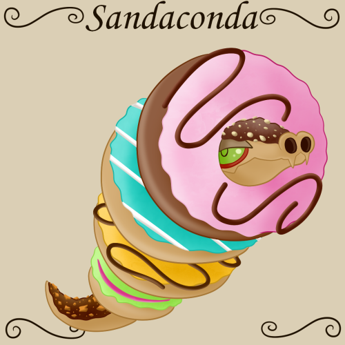 Delicious Dex: #844 Donut SandacondaIf you had any idea for future pokemons and what food they shoul