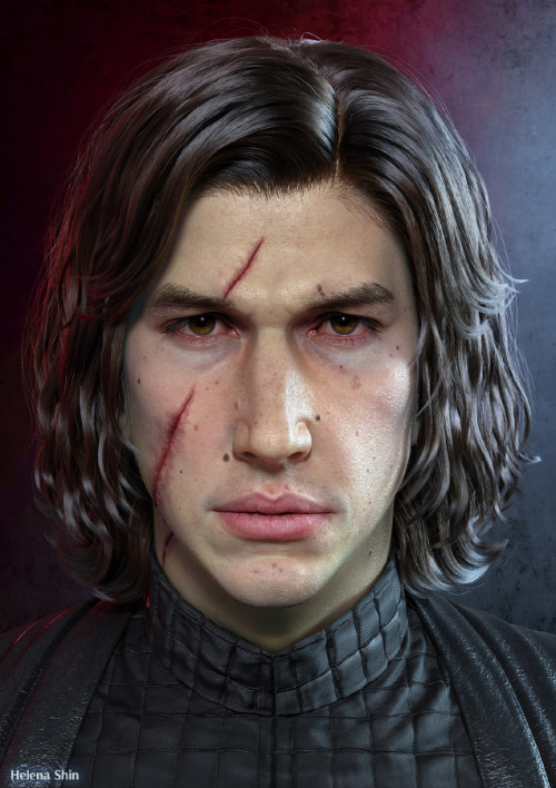 knights-of-reylo-reborn: 1captainswan1: helenashin: Kylo Ren : Star Wars 3D FanArt by Helena ShinA