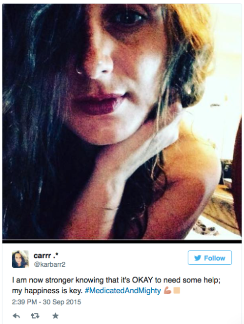 lucysweatslove:  lilghostpepper:  australopithecusrex:  micdotcom:   Women are tweeting antidepressant selfies to fight mental health stigma   Okay, but this is actually super important. I’d love to see it spread to include men, too, since they are