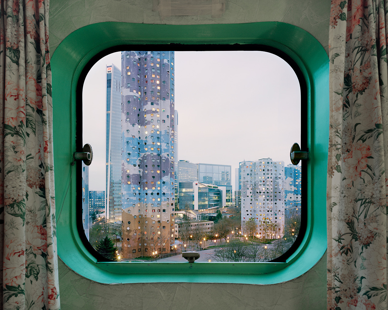 archatlas:  Futuristic Portholes Capture the View from France’s Aging ‘Tours
