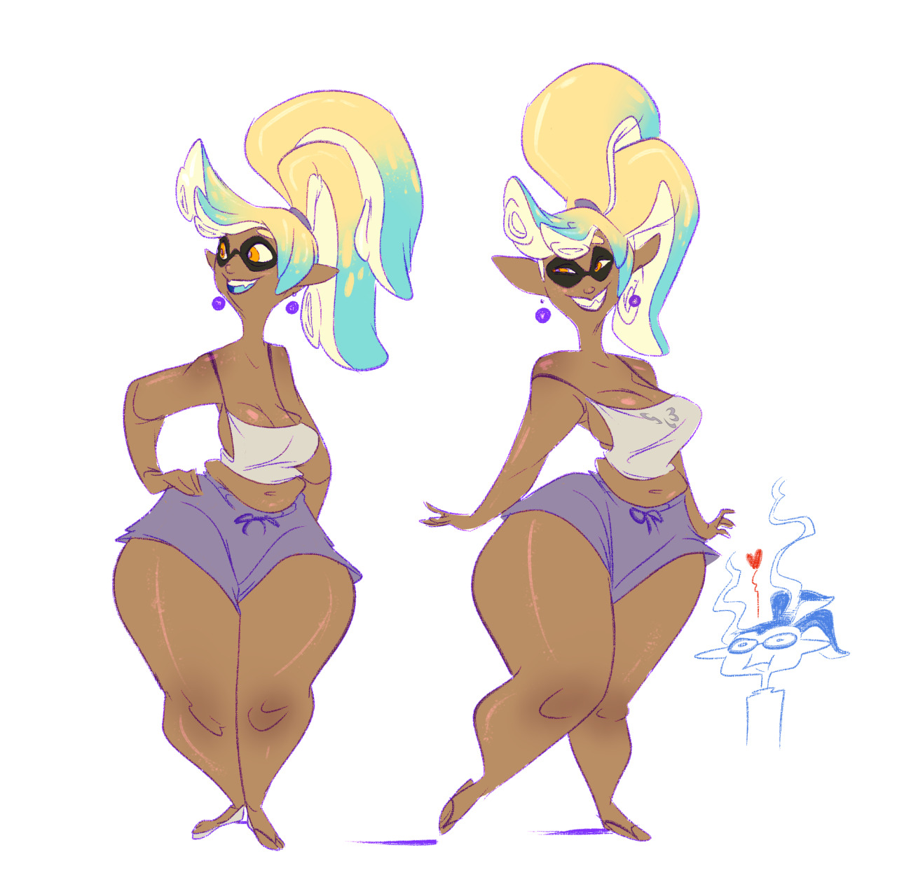 slbtumblng:  This was an earlier idea before the MotherKraken octoling came up. Woomy-Moommy